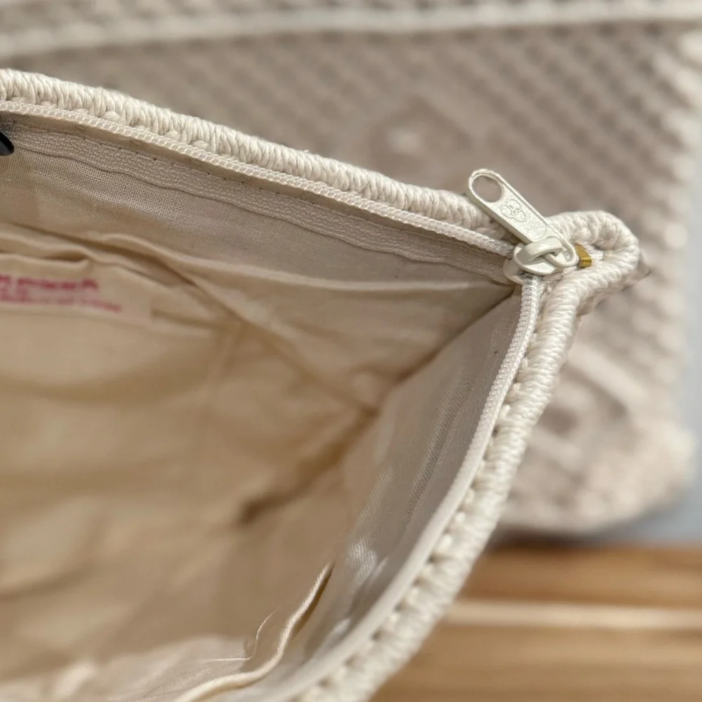 Crochet Women's Bag Cream (2 count) Vintage-THE PEOPLES REPUBLIC OF CHINA ✅SALE✅ - Picture 12 of 14